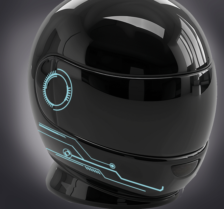 Adesivo moto design di linee al neon - TenStickers