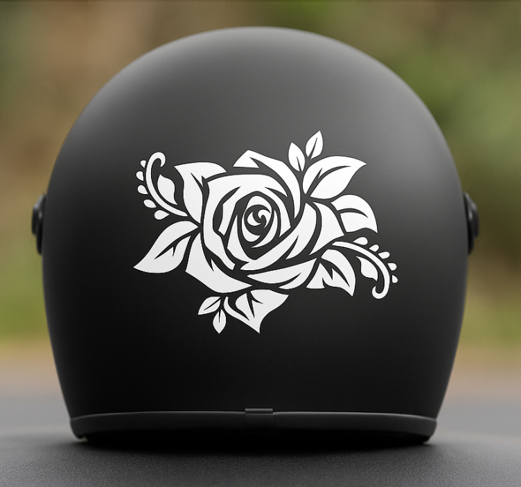 Adesivo moto disegno di rosa selvatica - TenStickers