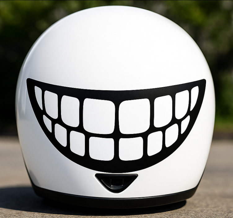 Adesivo moto disegno divertente dei denti - TenStickers