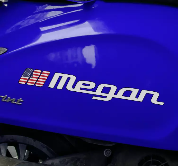 Adesivo moto bandiera personalizzata degli stati uniti - TenStickers