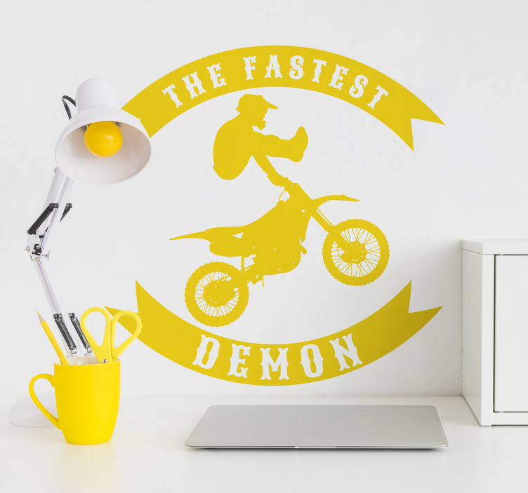 Adesivo moto fastest demon salto - TenStickers