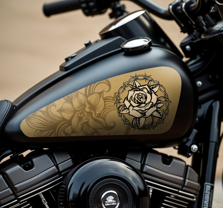 Adesivo moto fiori - TenStickers