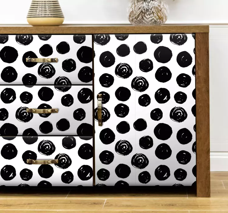 Carta adesiva per mobili motivo a pois audaci - TenStickers