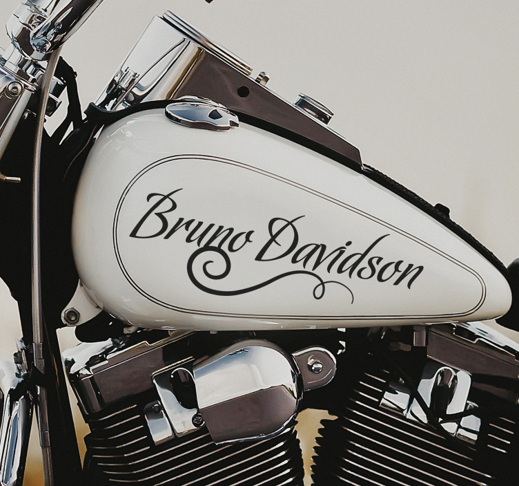 Adesivo moto nome calligrafico in filigrana - TenStickers