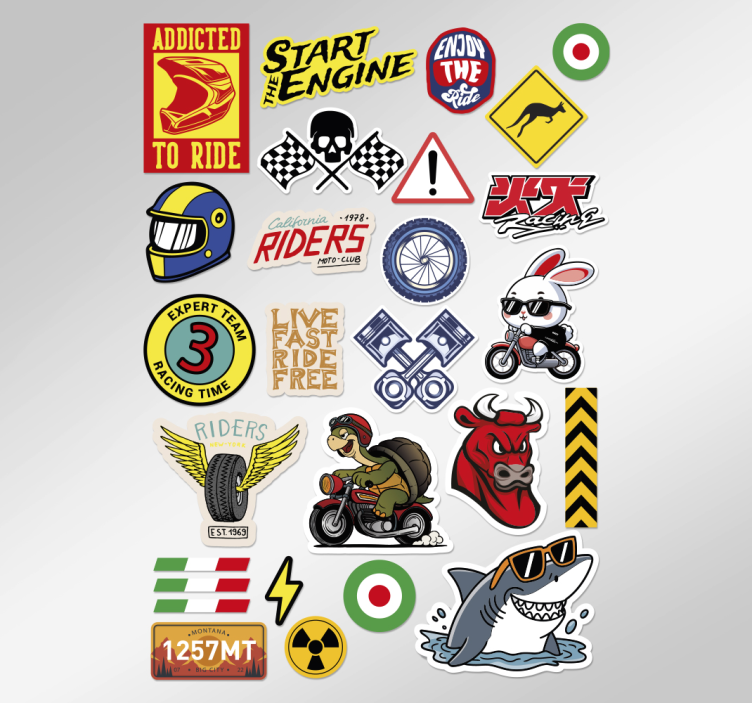 Adesivo moto pacchetto di progettazione di bombe - TenStickers