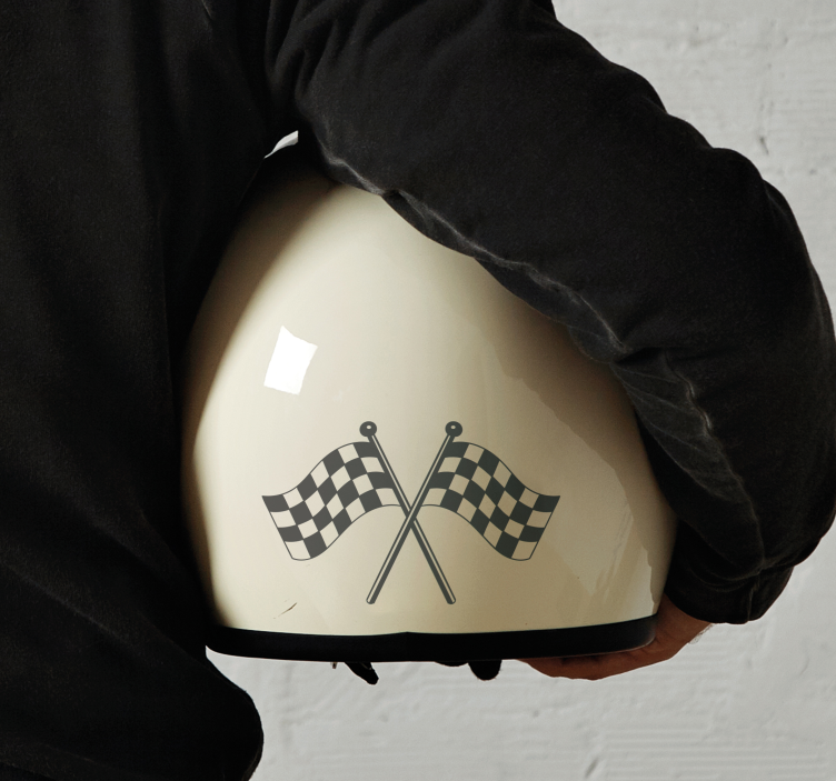 Adesivo moto progettazione di bandiere da corsa - TenStickers