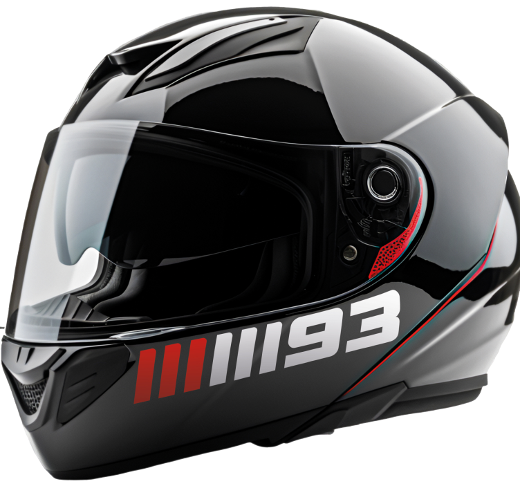 Adesivo moto progettazione di numeri personalizzati - TenStickers