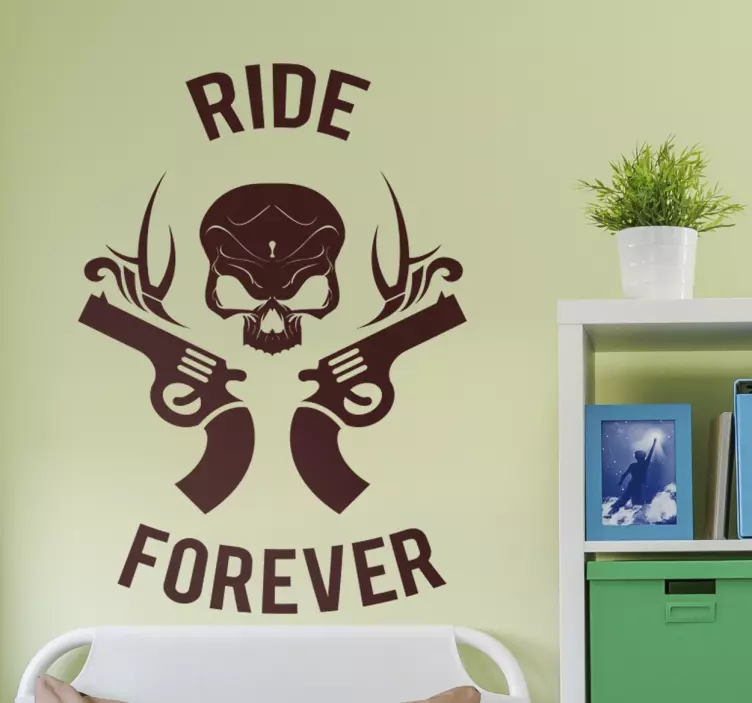 Adesivo moto ride forever - TenStickers