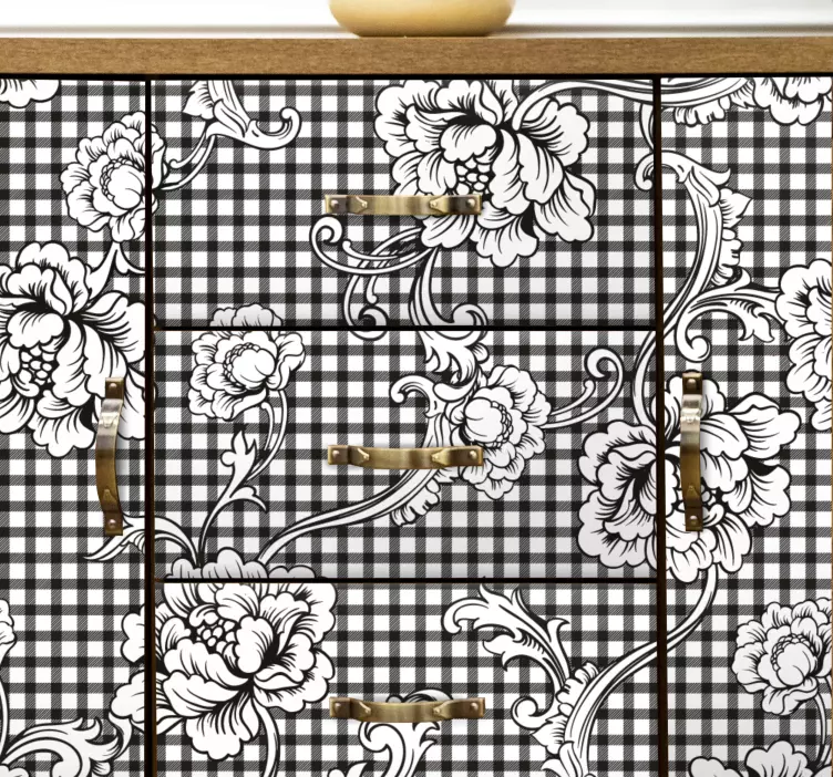 Adesivo murale rugby sofisticata disposizione dei fiori - TenStickers