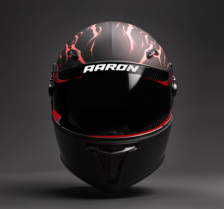 Adesivo moto testo visiera personalizzabile - TenStickers