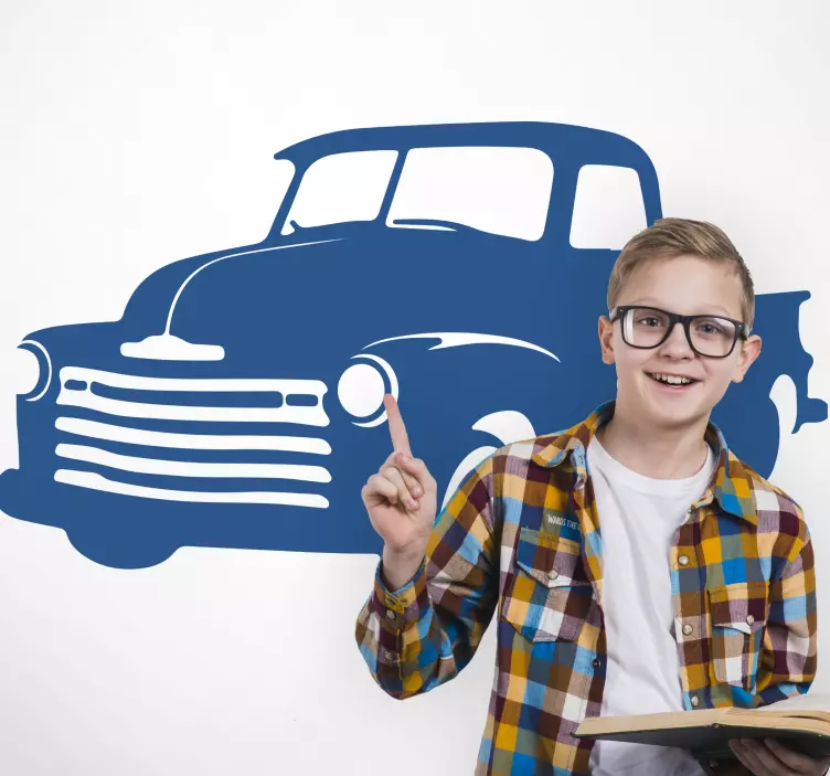 Adesivo murale rugby camioncino classico - TenStickers