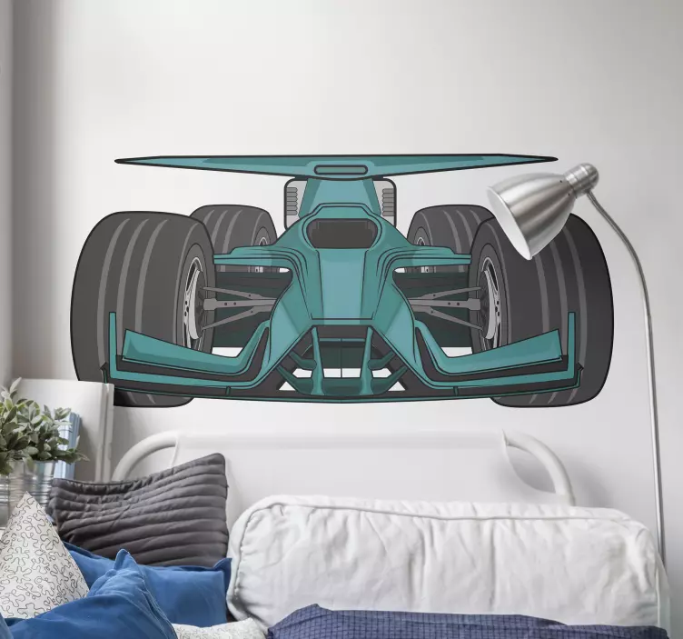 Adesivo motore elegante macchina da corsa - TenStickers