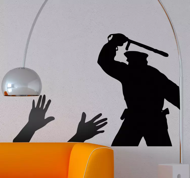 Adesivo murale abuso di potere - TenStickers