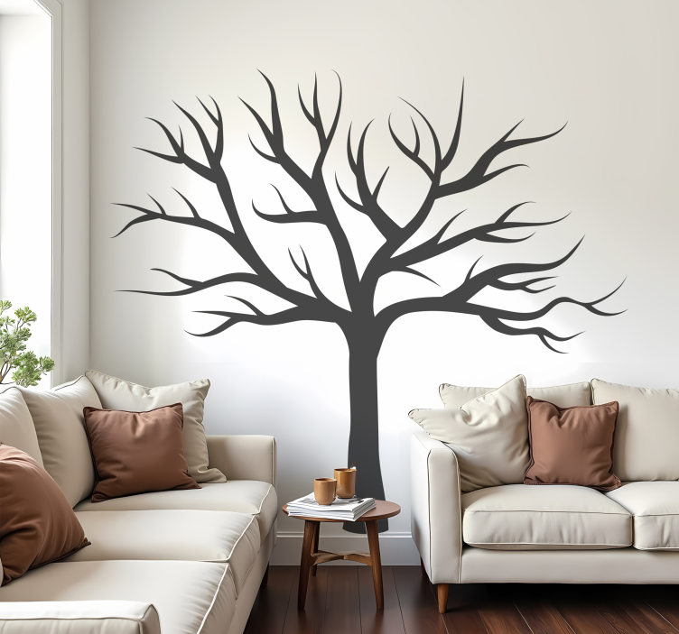 Adesivo murale albero senza foglie - TenStickers