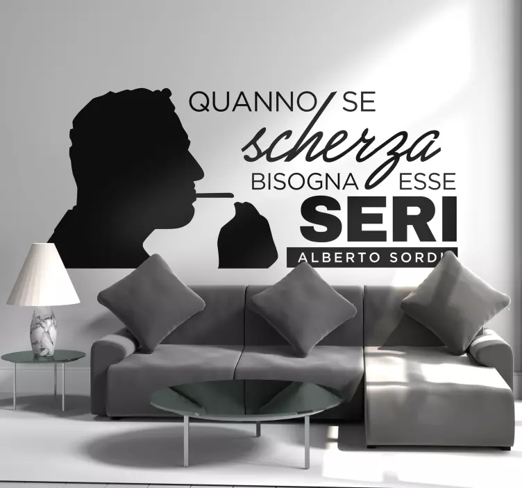 Adesivo murale Alberto Sordi frase - TenStickers