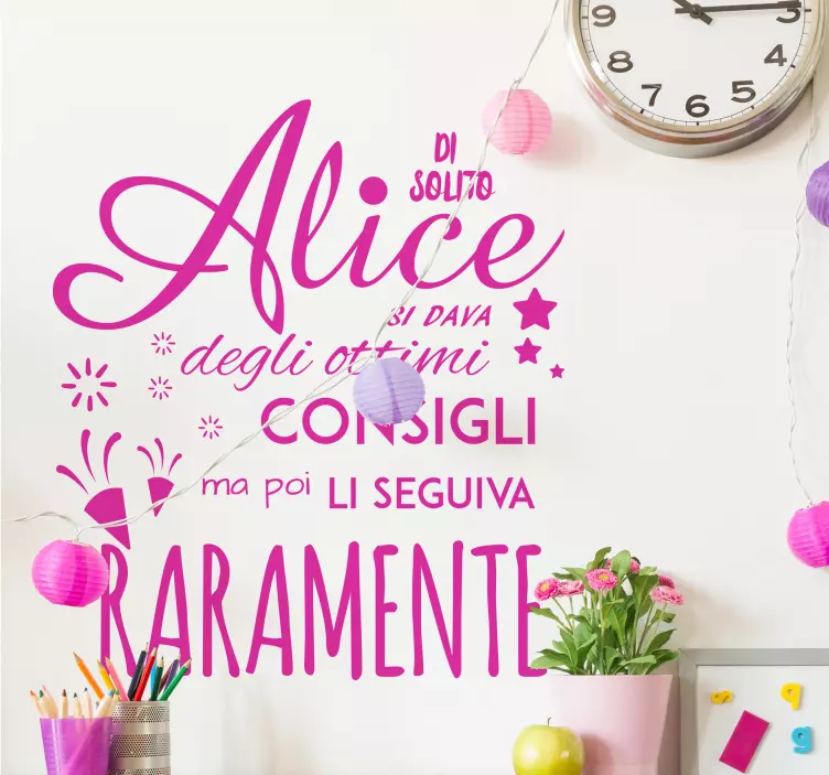 Adesivo murale Alice nel paese delle meraviglie - TenStickers