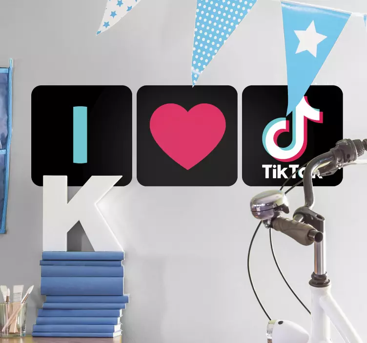 Adesivo murale Amo il tok tik - TenStickers
