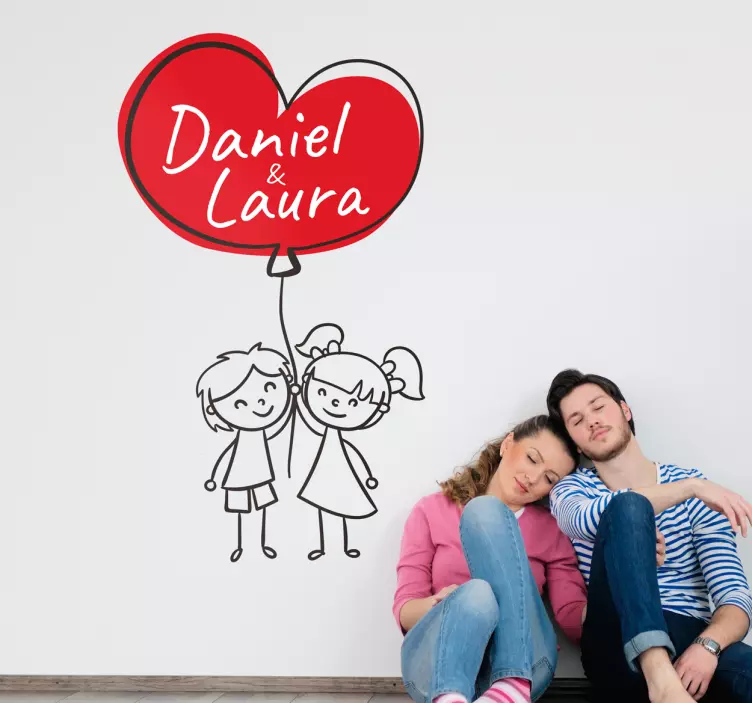 Adesivo murale amore personalizzabile - TenStickers