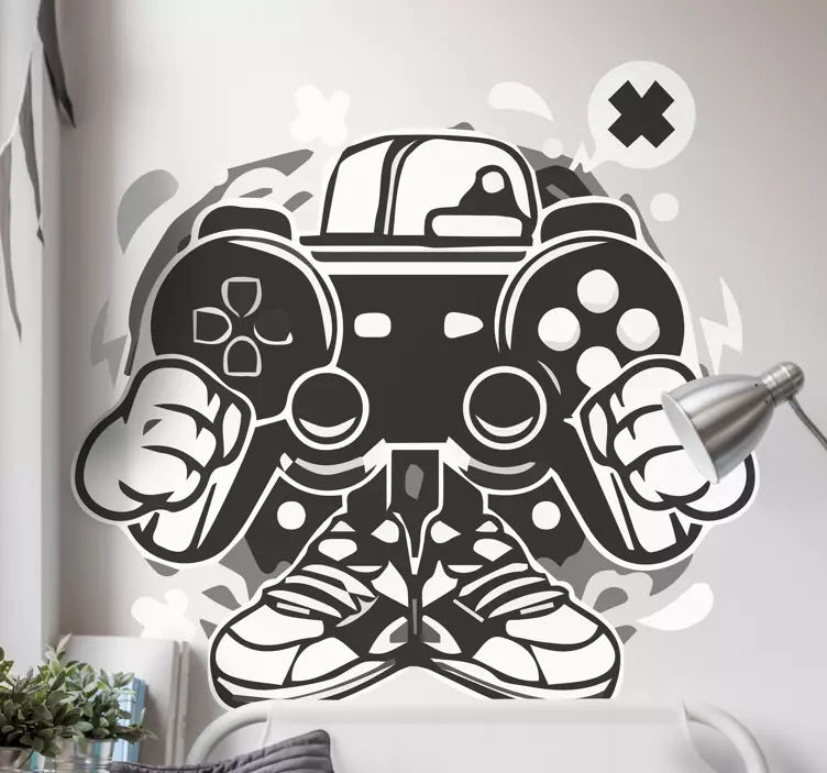 Adesivo murale arte controller di gioco - TenStickers
