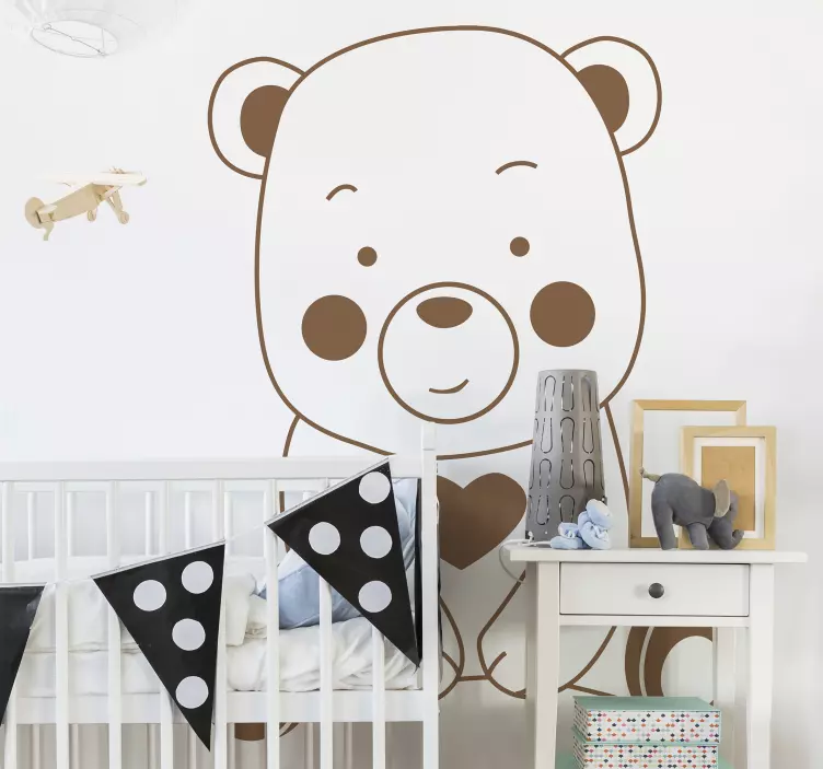 Adesivo murale bambini adorabile figura di orso - TenStickers
