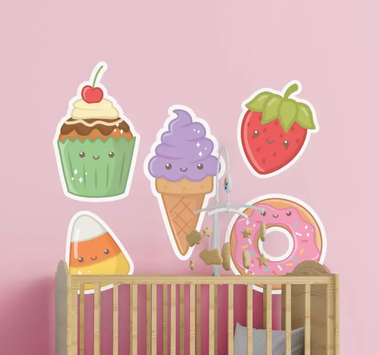 Adesivo murale bambini adorabili dolcetti - TenStickers