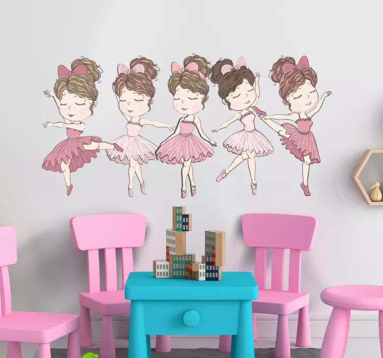 Adesivo murale bambini ballerina - TenStickers