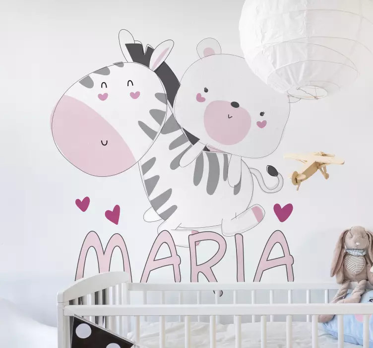 Adesivo murale bambini compagni animali carini - TenStickers