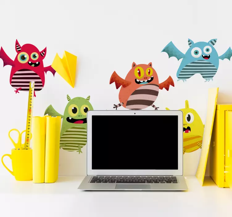 Adesivo murale bambini creature animate vibranti - TenStickers