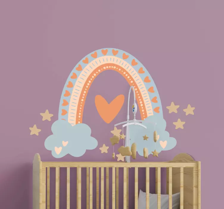 Adesivo murale bambini design arcobaleno allegro - TenStickers
