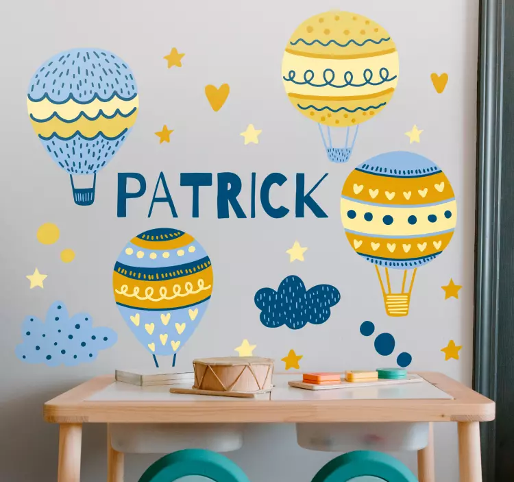 Adesivo murale bambini festival di palloncini personalizzati - TenStickers