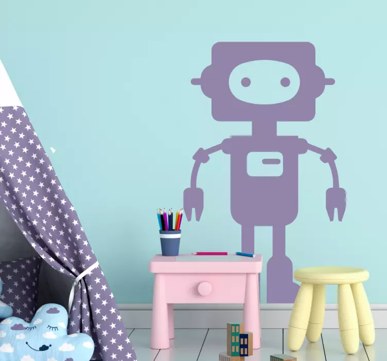Adesivo murale bambini figurina di robot stravagante - TenStickers