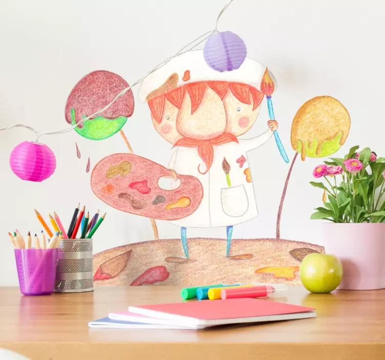 Adesivo murale bambini fumettista creativo - TenStickers
