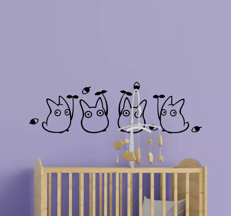 Adesivo murale bambini graziose statuette di animali - TenStickers