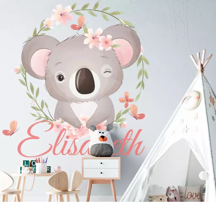 Adesivo murale bambini illustrazione di koala adorabile - TenStickers