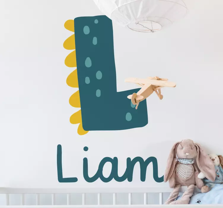 Adesivo murale bambini lettera giocosa di liam - TenStickers