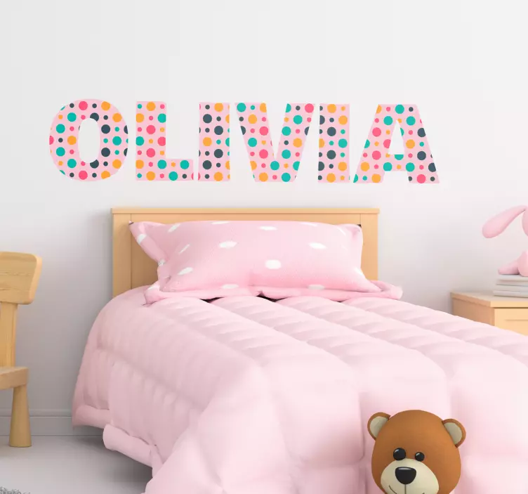 Adesivo murale bambini lettere colorate con i nomi - TenStickers
