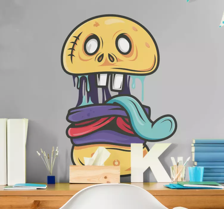 Adesivo murale bambini mostro dei cartoni animati giocoso - TenStickers