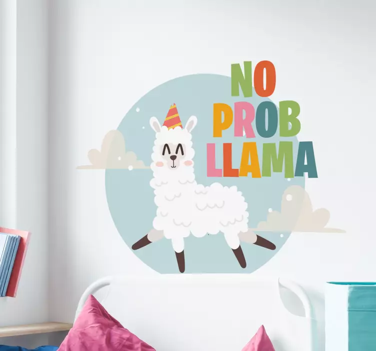 Adesivo murale bambini nessun problema chiama - TenStickers