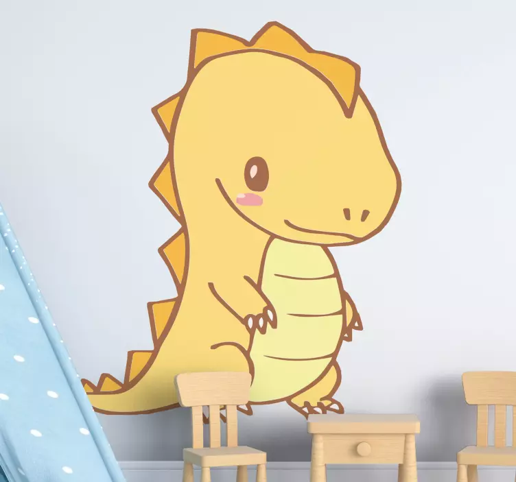 Adesivo murale bambini scultura di dinosauro incantevole - TenStickers
