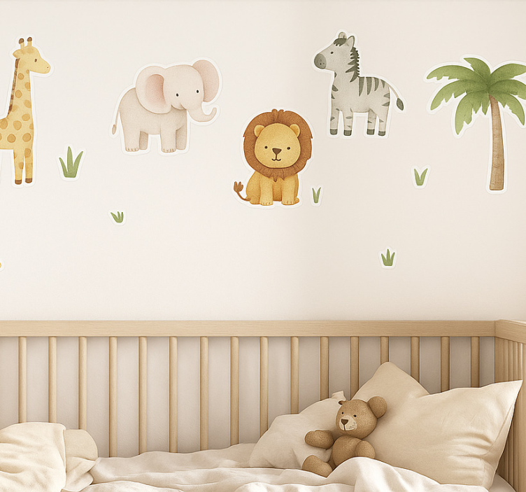 Adesivo murale bambini set boho jungle - TenStickers