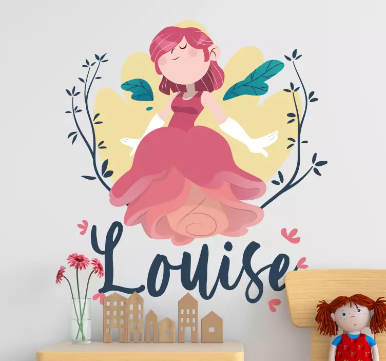 Adesivo murale bambini tema principessa delle fate - TenStickers