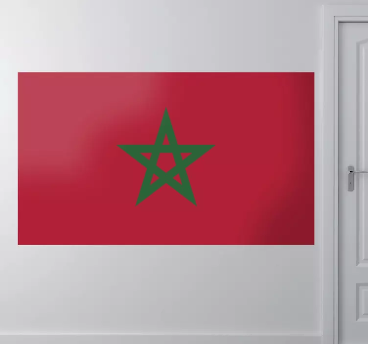 Adesivo murale bandiera Marocco - TenStickers