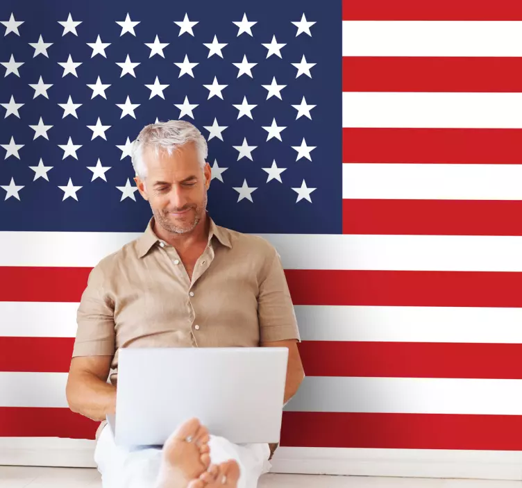 Adesivo murale bandiera USA - TenStickers