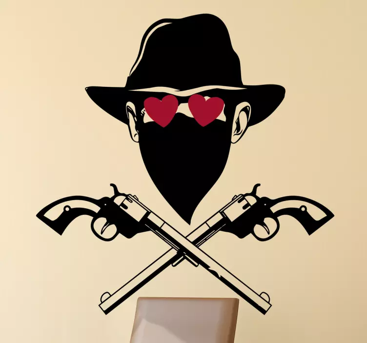 Adesivo murale Bandito Innamorato - TenStickers