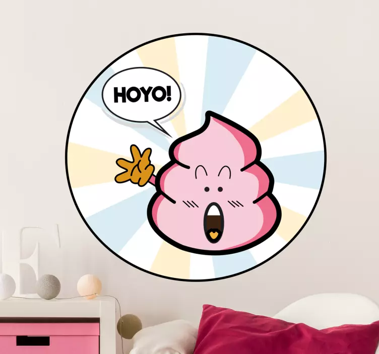 Adesivo murale Cacca Rosa Arale - TenStickers