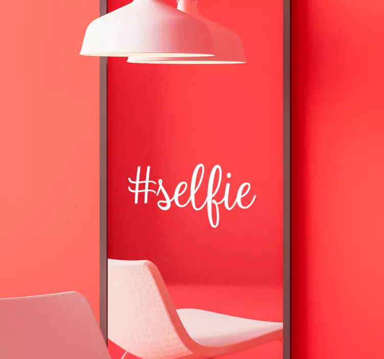 Adesivo murale con scritta "selfie" - TenStickers