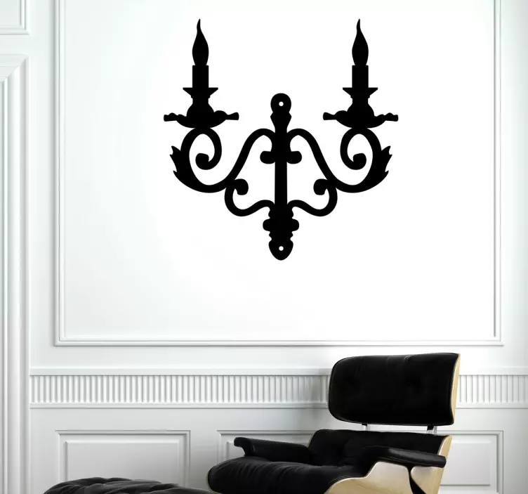 Adesivo murale candelabro parete - TenStickers