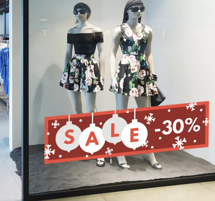 Adesivo murale cartellone offerta natale - TenStickers