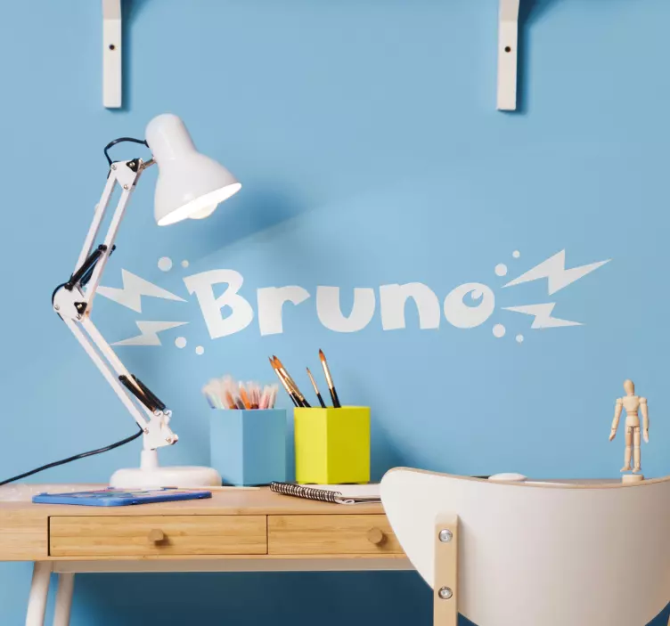 adesivo cartone animato nome del tipo elettrico - TenStickers