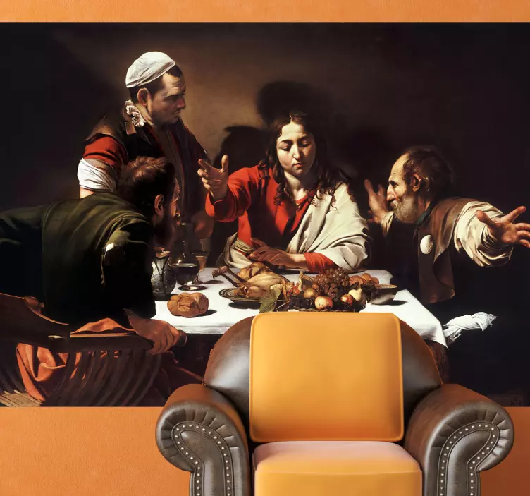 Adesivo murale Cena Emmaus Caravaggio - TenStickers